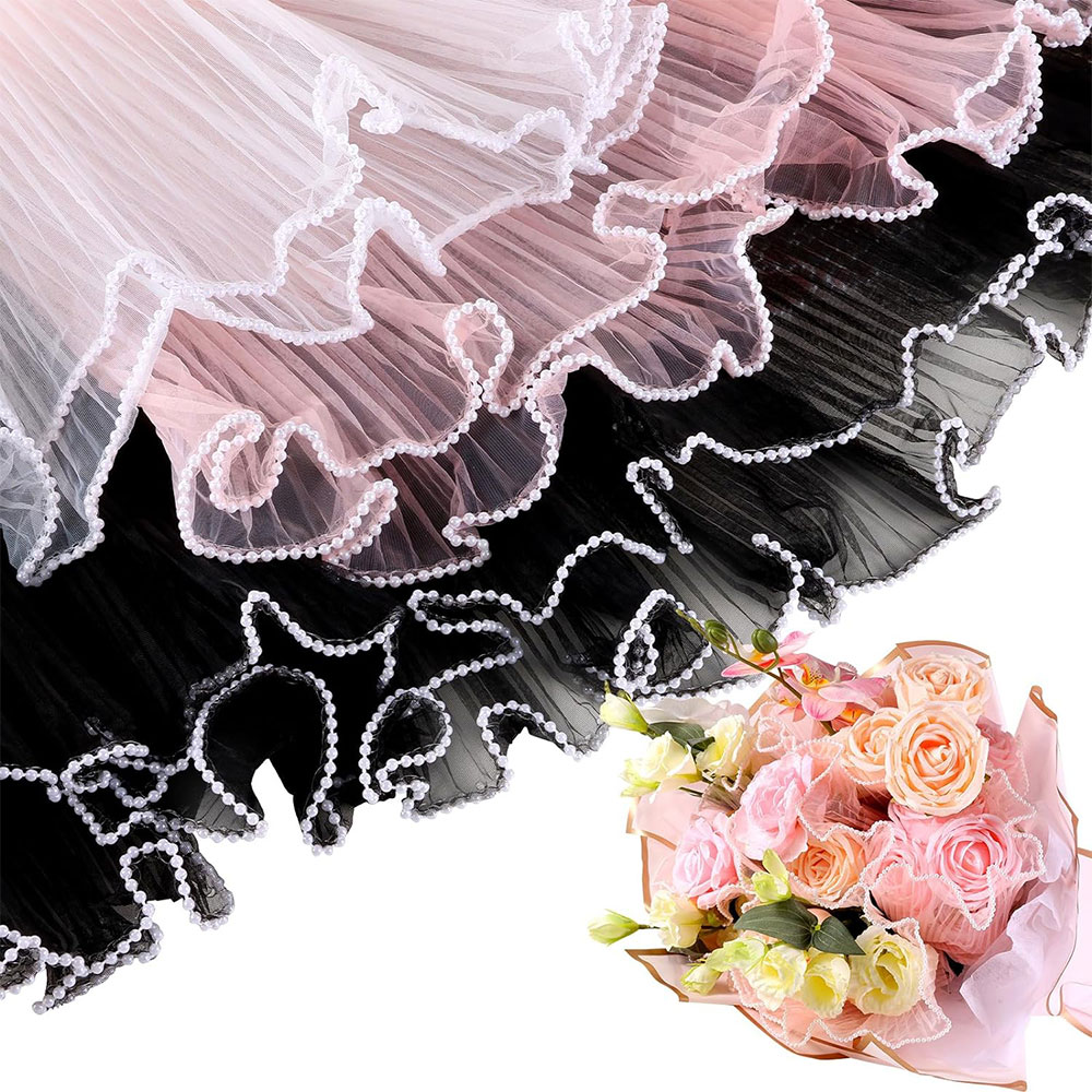 Anda Florist Supply - 28cmX3.8Yds papel para envolver flores perla